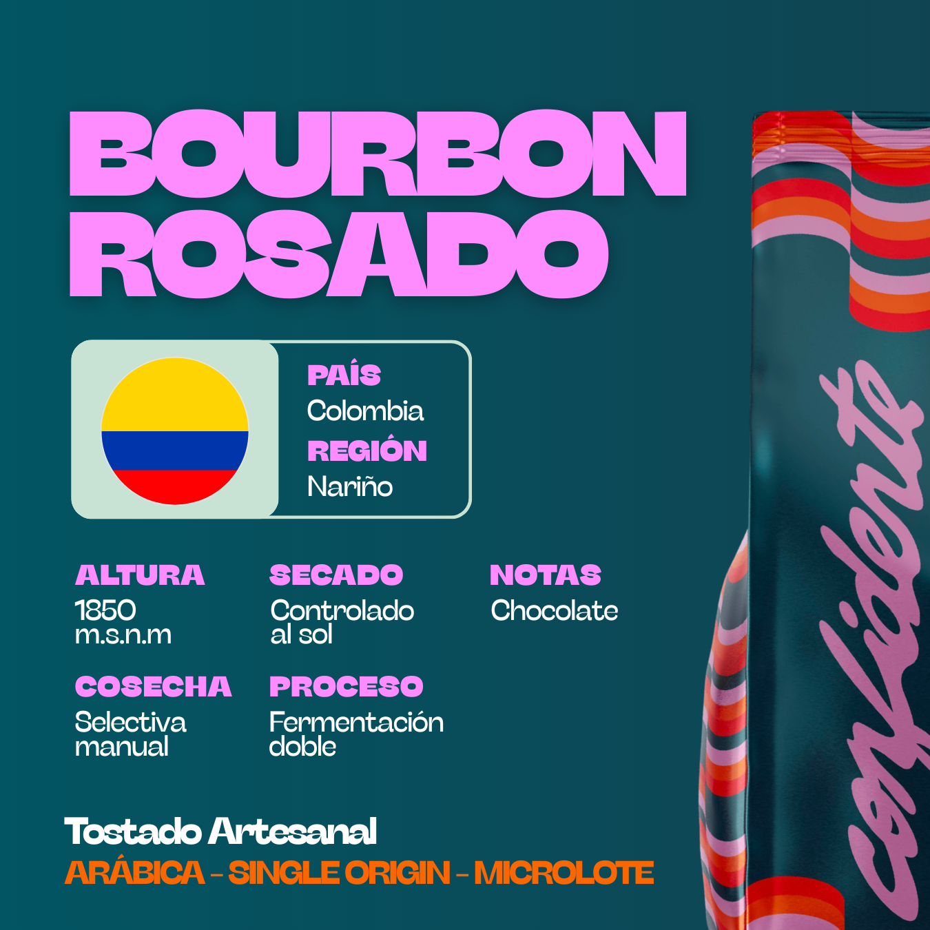 Microlote Colombia 100% Arábica - Bourbon Rosado
